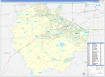 Fort Bend County Wall Map Basic Style